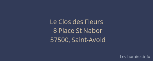 Le Clos des Fleurs