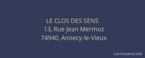 LE CLOS DES SENS