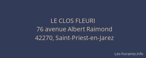 LE CLOS FLEURI