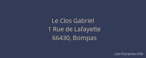 Le Clos Gabriel