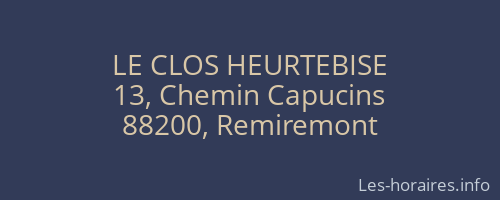 LE CLOS HEURTEBISE