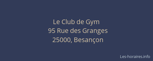 Le Club de Gym