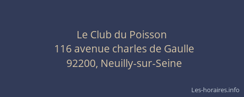Le Club du Poisson