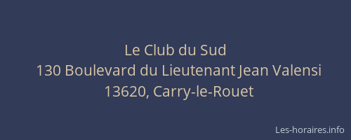 Le Club du Sud