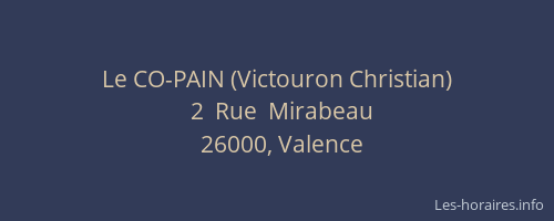 Le CO-PAIN (Victouron Christian)