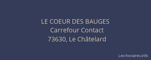 LE COEUR DES BAUGES