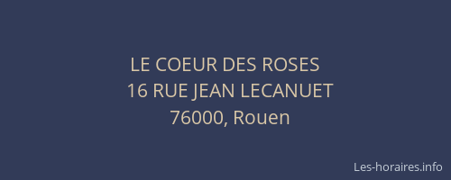 LE COEUR DES ROSES