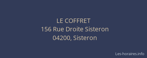 LE COFFRET