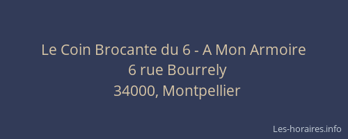 Le Coin Brocante du 6 - A Mon Armoire