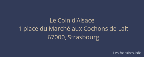 Le Coin d'Alsace