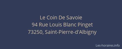 Le Coin De Savoie