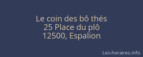 Le coin des bô thés