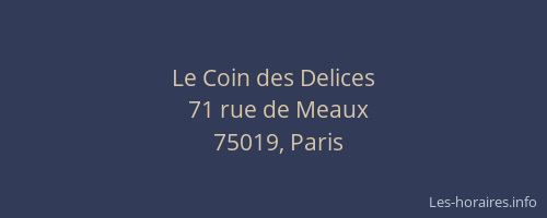 Le Coin des Delices