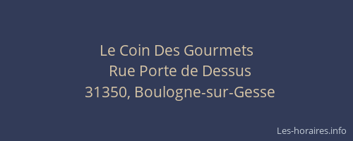 Le Coin Des Gourmets