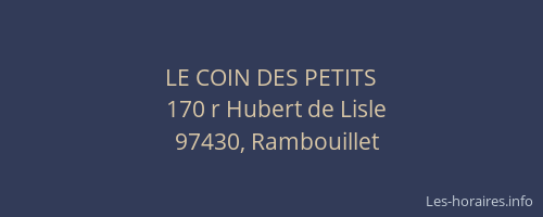 LE COIN DES PETITS