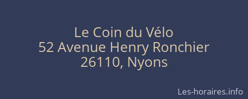 Le Coin du Vélo
