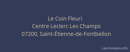 Le Coin Fleuri