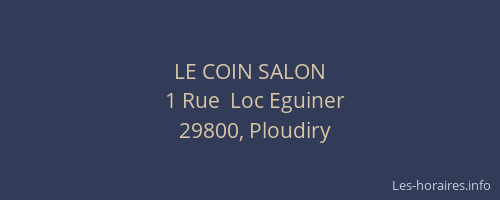 LE COIN SALON