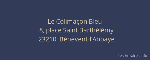 Le Colima&ccedil;on Bleu