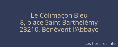 Le Colimaçon Bleu