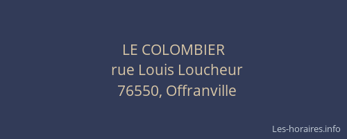 LE COLOMBIER