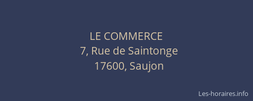 LE COMMERCE