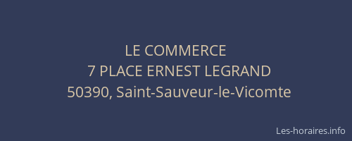 LE COMMERCE