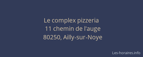 Le complex pizzeria