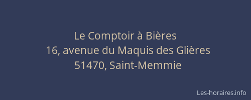 Le Comptoir à Bières