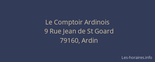 Le Comptoir Ardinois