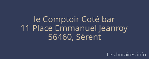 le Comptoir Coté bar
