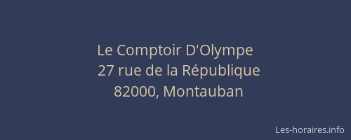 Le Comptoir D'Olympe