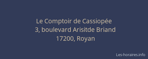 Le Comptoir de Cassiop&eacute;e