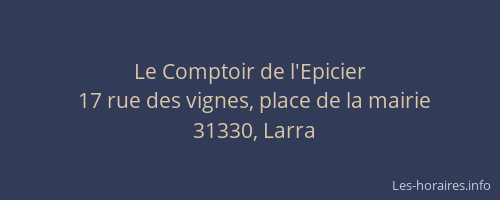 Le Comptoir de l'Epicier