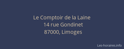 Le Comptoir de la Laine