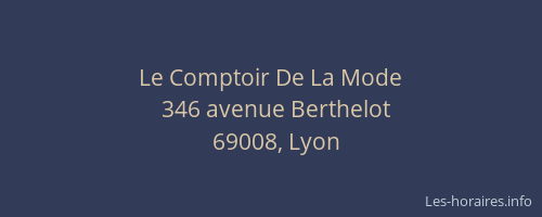 Le Comptoir De La Mode