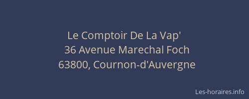 Le Comptoir De La Vap'