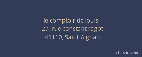 le comptoir de louis