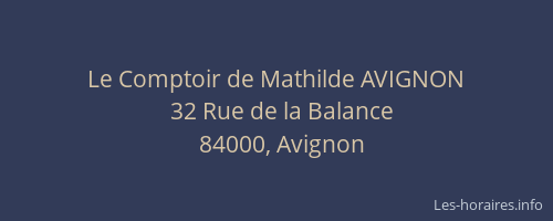 Le Comptoir de Mathilde AVIGNON