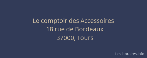 Le comptoir des Accessoires