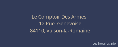 Le Comptoir Des Armes