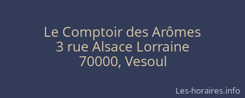 Le Comptoir des Arômes