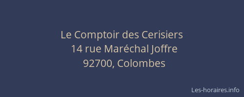 Le Comptoir des Cerisiers