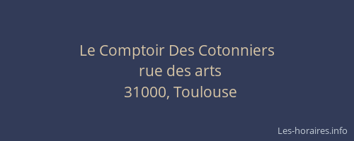 Le Comptoir Des Cotonniers