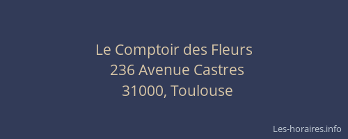 Le Comptoir des Fleurs