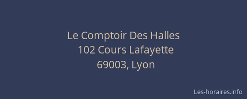 Le Comptoir Des Halles