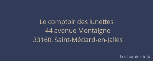 Le comptoir des lunettes