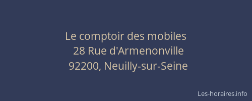 Le comptoir des mobiles