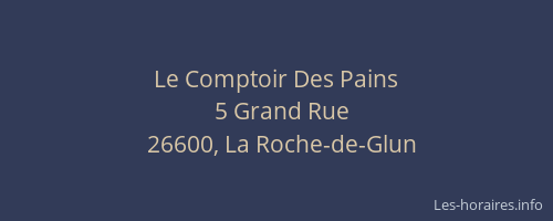 Le Comptoir Des Pains
