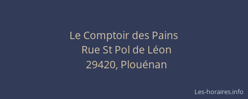 Le Comptoir des Pains
